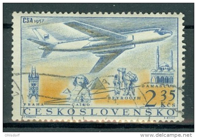 CESKOSLOVENSKO - AIRMAIL 1957: Yv PA 46 / Mi 1043, O - FREE SHIPPING ABOVE 10 EURO - Luchtpost