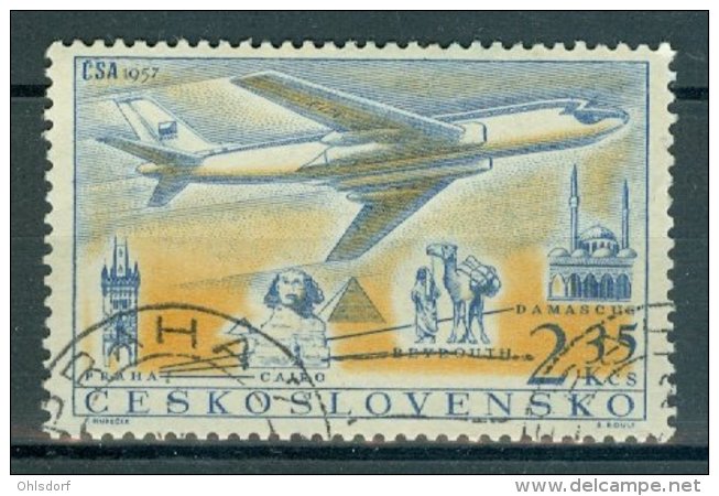 CESKOSLOVENSKO - AIRMAIL 1957: Yv PA 46 / Mi 1043, O - FREE SHIPPING ABOVE 10 EURO - Luchtpost