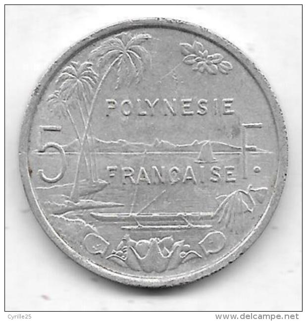 5 Francs Alu Polynésie Francaise 1965 - Französisch-Polynesien