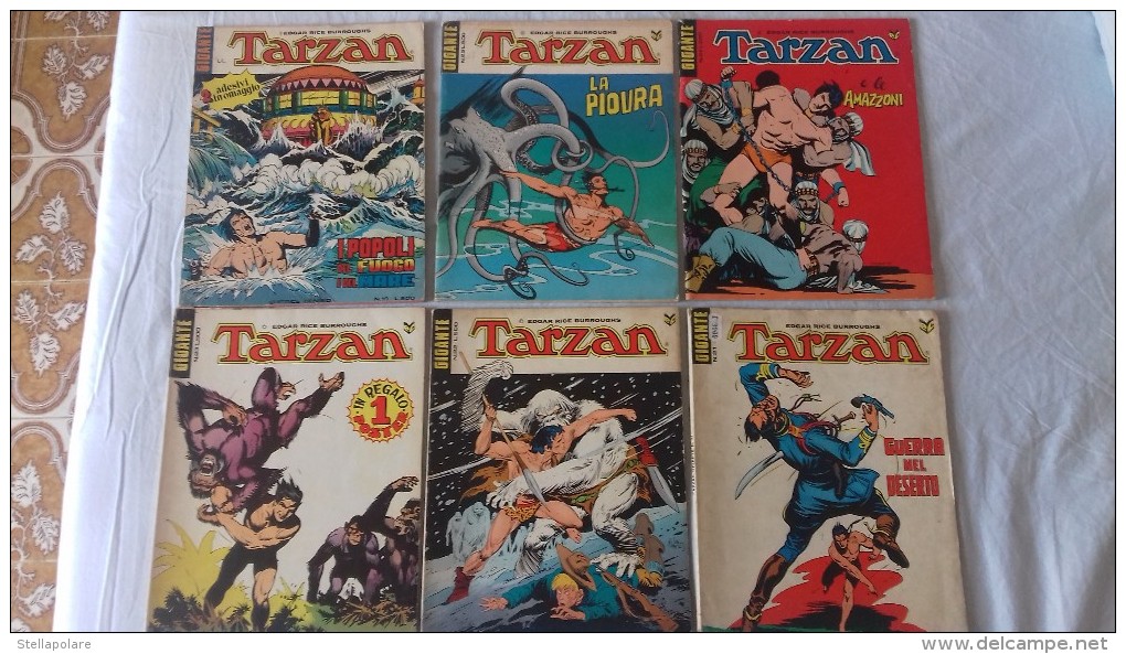 Lotto Di 6 TARZAN GIGANTE - 1975 - 1976 - BURNE HOGARTH  - A COLORI - Classici 1930/50