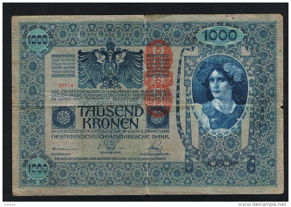 °°° OOSTENRIJK  1.000  KRONEN  1902 - Autriche