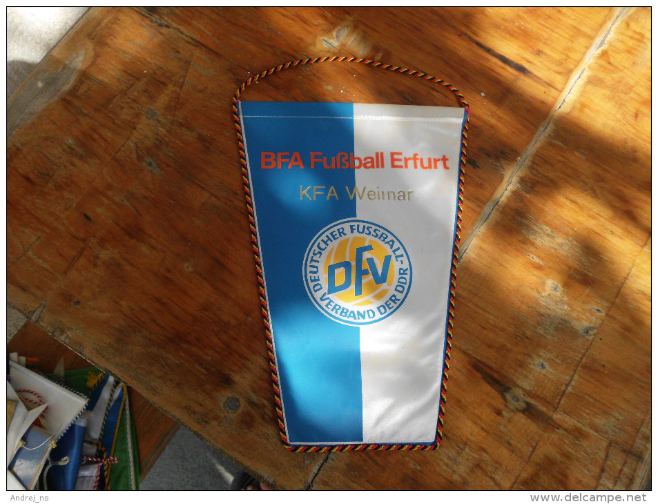 Flags BFA Fusball Erfurt KFA Weimar  Deutscher Fussball Verband DDR - Apparel, Souvenirs & Other