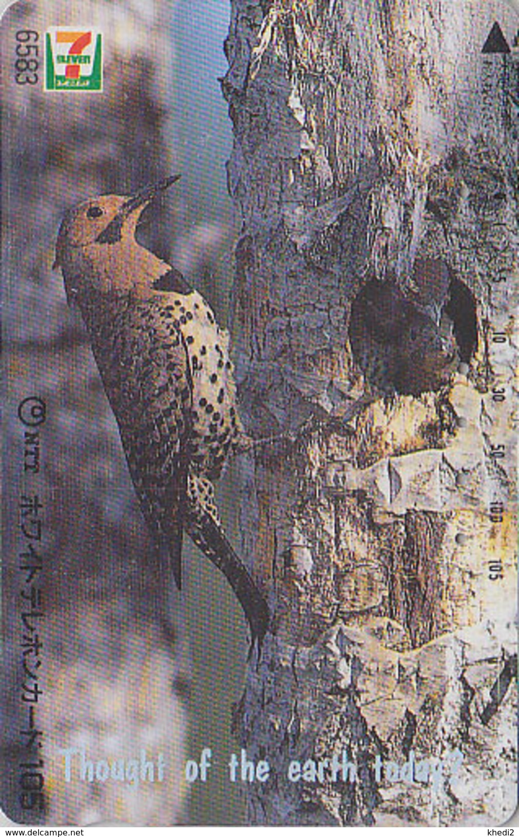 TC JAPON / 110-011 - Série 7/11 - 6583 - THOUGHT OF THE EARTH TODAY - ANIMAL - OISEAU GRIMPEREAU - BIRD JAPAN Phonecard - Songbirds & Tree Dwellers