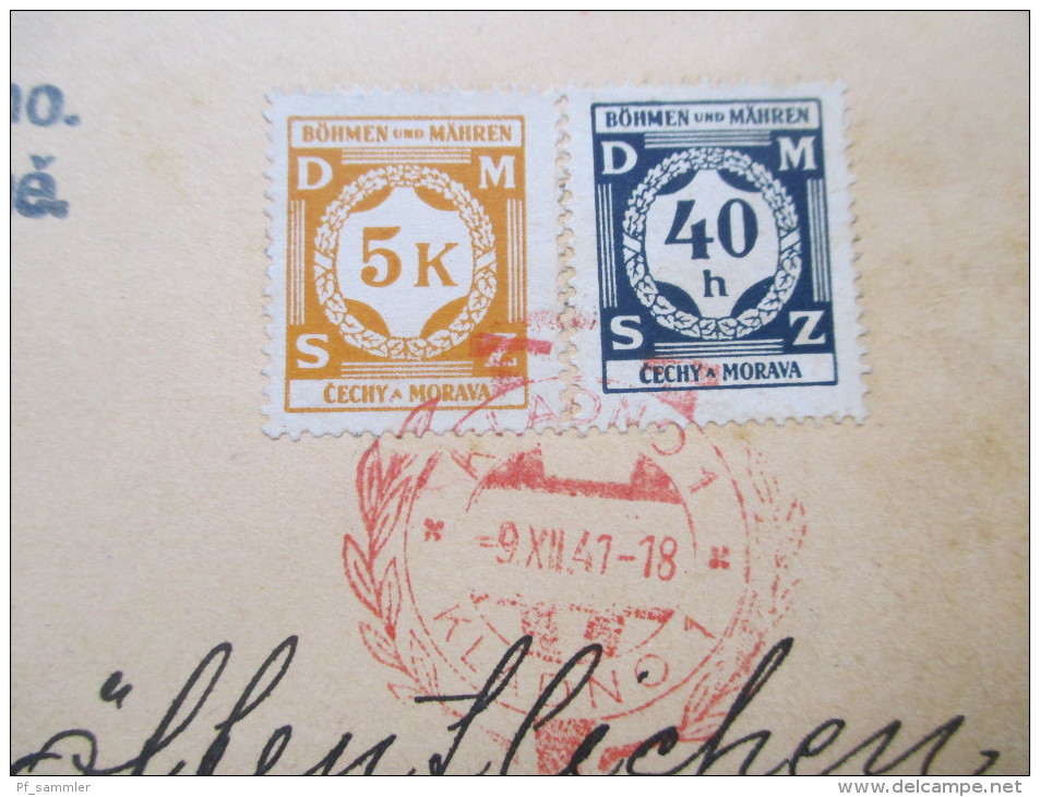 Böhmen Und Mähren 1941 R-Brief Kladno 1. 1127. Arbeitsamt In Kladno. MiF Dienst Nr. 2 / 12. Roter Sonderstempel!! - Storia Postale