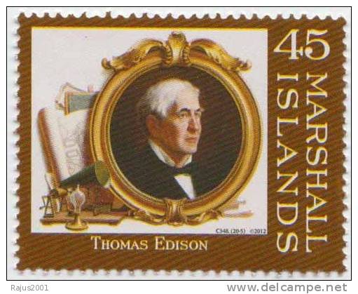 Thomas Alva Edison, Deaf, Disabled, Inventor Of Phonograph, Light Bulb, Kinetoscope, Motion Picture, MNH - Fisica