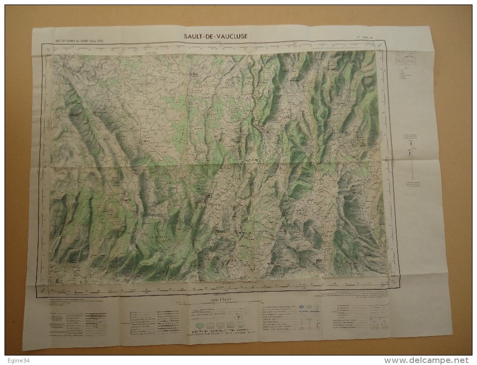 Carte De France - Vaucluse - Sault-de-Vaucluse  - Feuille XXXII-41 -1958 - Type 1922 - Echelle 1/50.000 - Cartes Topographiques