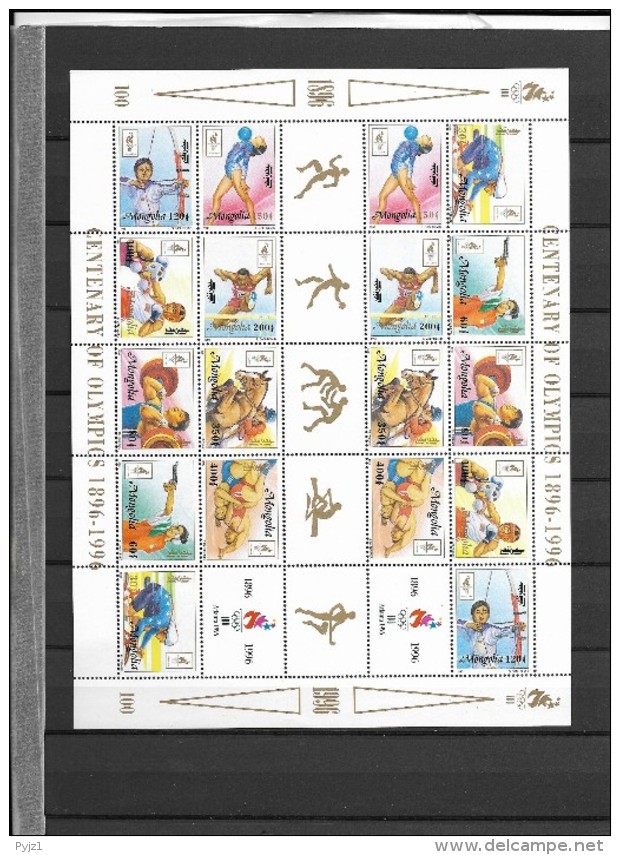 1996 MNH Mongolia, Sheet - Estate 1996: Atlanta