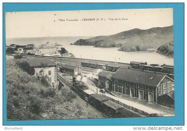 CPA 4 - Chemin De Fer Trains La Gare CERBERE 66 - Cerbere