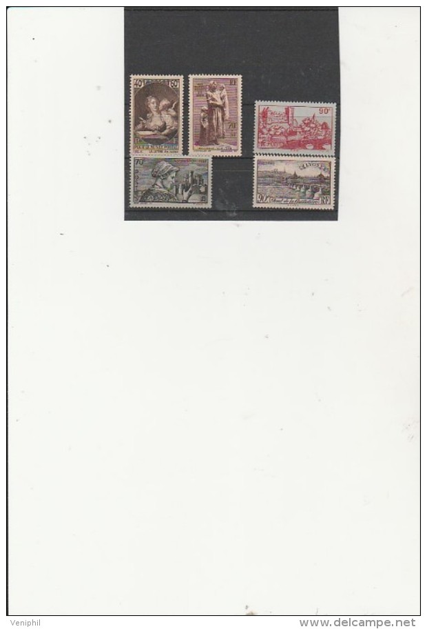 FRANCE - TIMBRES N° 446 A 450 NEUF  XX - COTE : 43 ,50 € - Nuovi