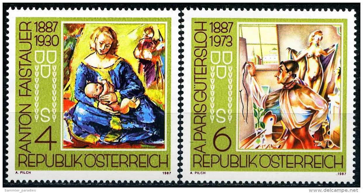 Österreich - Michel  1874 / 1875 - ** Postfrisch (D) - Gemälde A.Faistauer Und A.Paris-Gütersloh - Ungebraucht