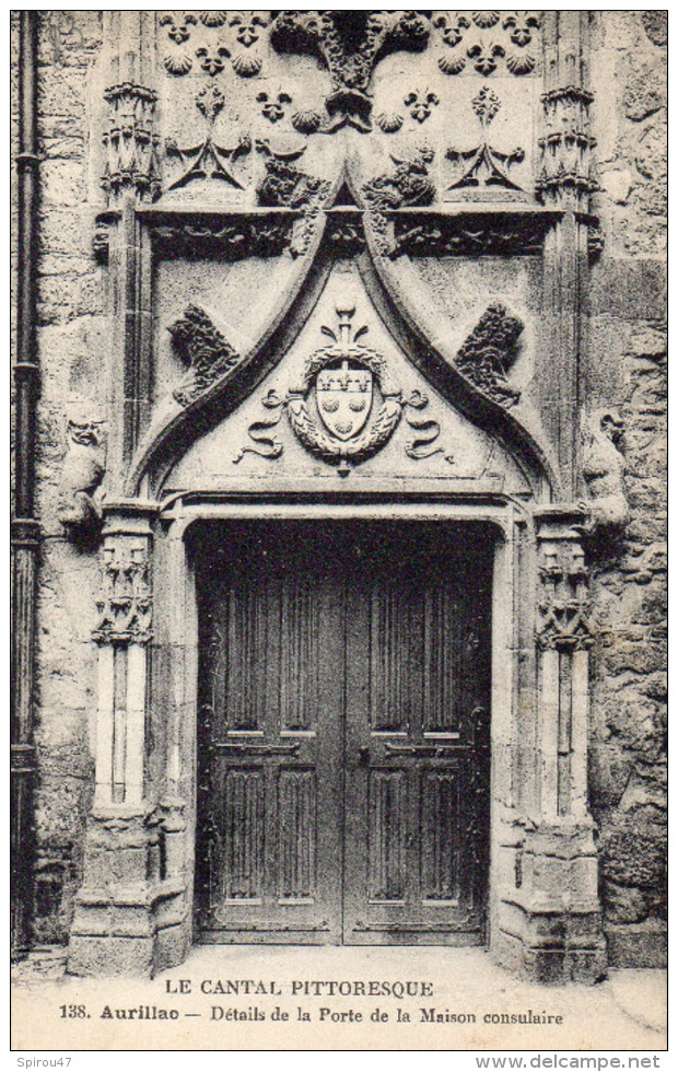 CPA AURILLAC - DETAILS DE LA PORTE DE LA MAISON CONSULAIRE - Aurillac