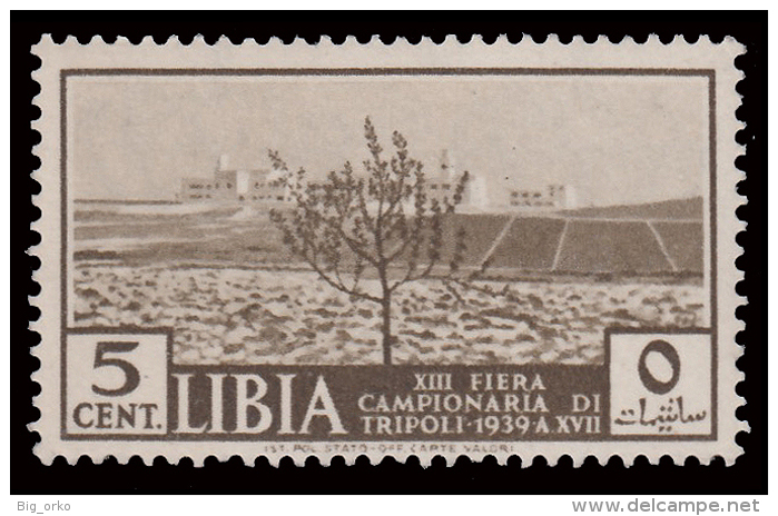 Libia - 13^ Fiera Di Tripoli: 5 C. Bruno Oliva (veduta Di Un Terreno Coltivato) - 1939 - Libia