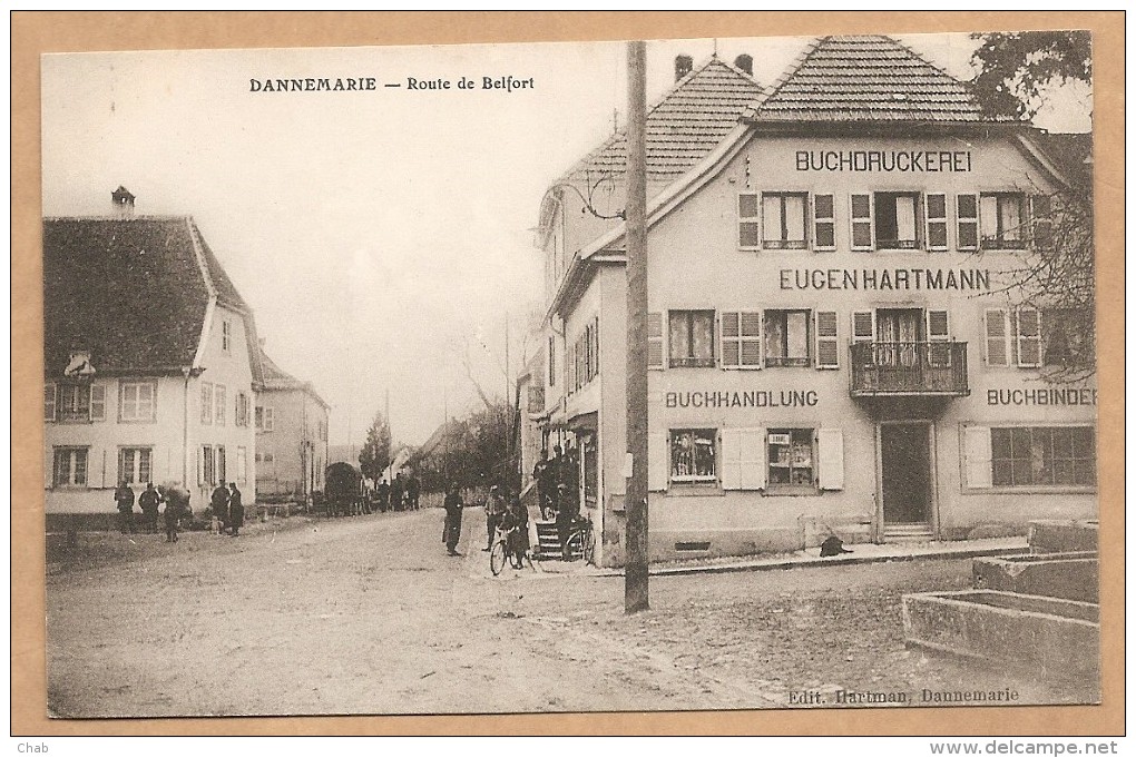 DANNEMARIE -- Route De Belfort - Voyagée 1915 - Dannemarie