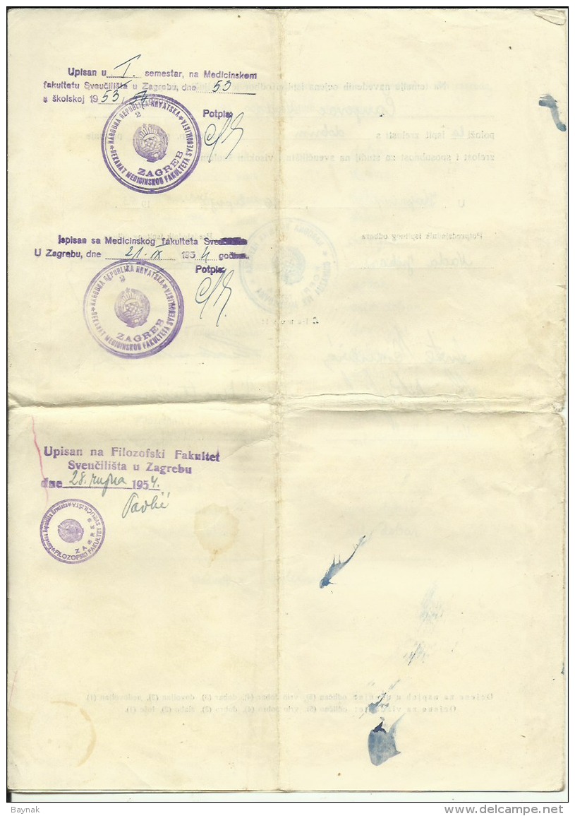 CROATIA  --  GJURGJEVAC, DJURDJEVAC  --  LOT HISTOR. DOKUMENTEN  --  APHOTEK, LJEKARNIK  --  WITH TAX STAMP