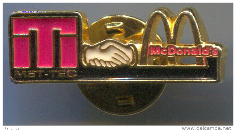 McDonalds & MET TEC - Vintage Pin, Badge, Abzeichen - McDonald's