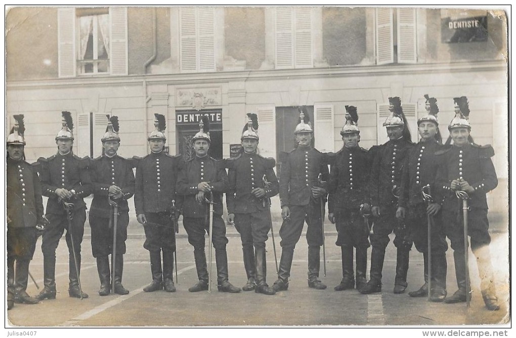 REGIMENT DE DRAGONS Carte Photo Place Dentiste - Regimenten