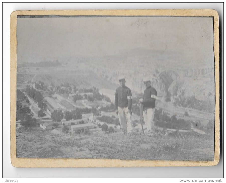 CONSTANTINE (Algérie) Ancienne Photographie Militaires Pont De Sidi Rached En Construction - Konstantinopel