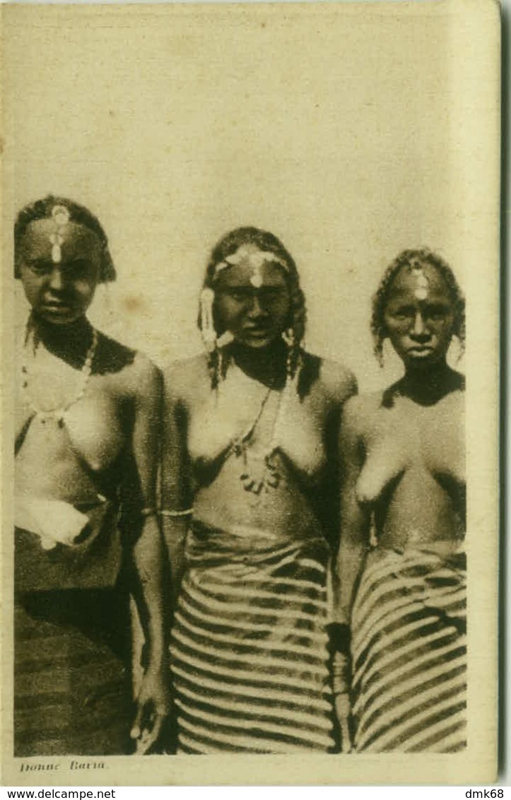 AFRICA - THE GAMBIA -  SEMI NAKED BLACK WOMEN - BARIA - UNPOSTED POSTCARD 1930s (BG350) - Gambia