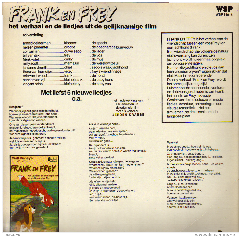 * LP *  WALT DISNEY'S FRANK EN FREY (Holland 1981) - Kinderen