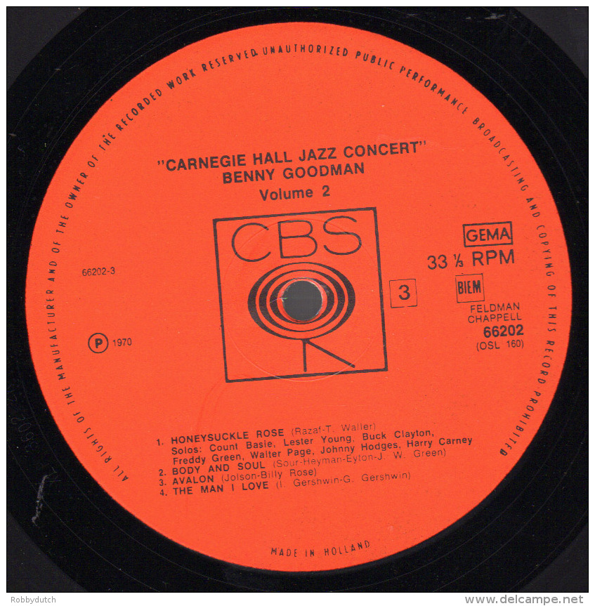 * 2LP *  BENNY GOODMAN - THE FAMOUS 1938 CARNEGIE HALL JAZZ CONCERT (Holland 1970 EX-!!!) - Jazz
