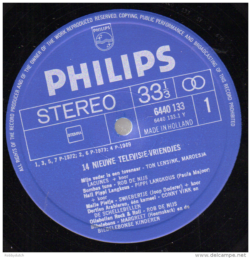 * LP *  14 NIEUWE TELEVISIE-VRIENDJES (Holland 1973) - Kinderlieder