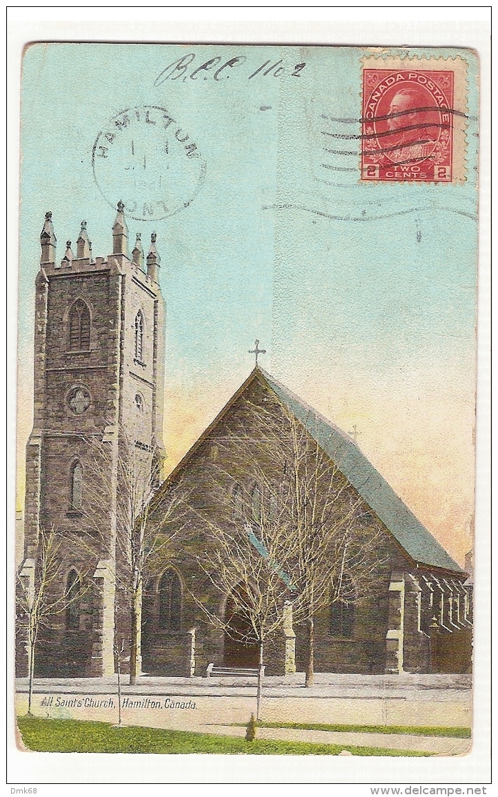 CANADA - ALL SAINT'S CHURCH - HAMILTON - EDIT PUGH MANUFACTURING - 1920s - Hamilton