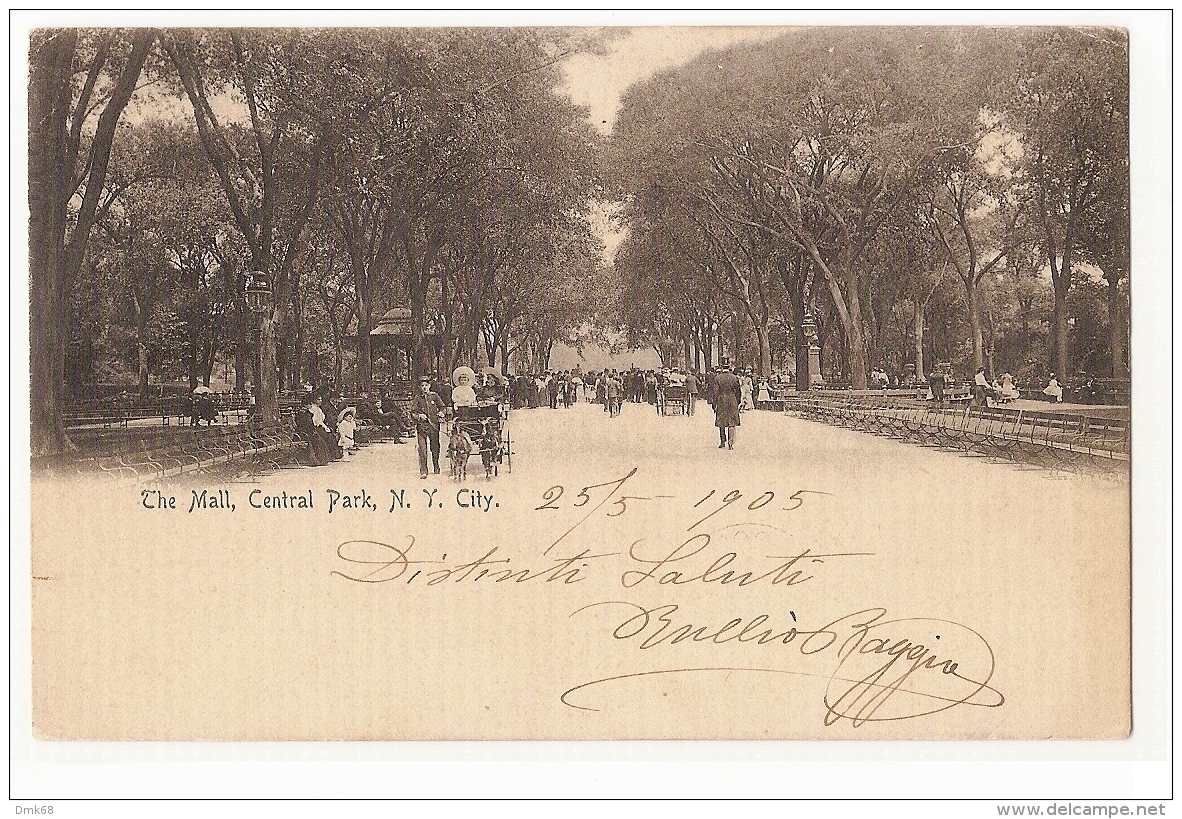 U.S.A - NEW YORK - THE MALL - CENTRAL PARK  - EDIT SOL ART PRINT 1905 - Central Park