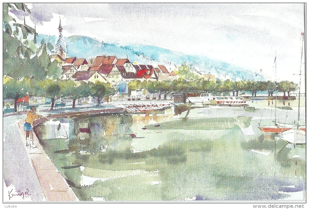 Zug - Am See  (Aquarell Krügel)        Ca. 1990 - Zug