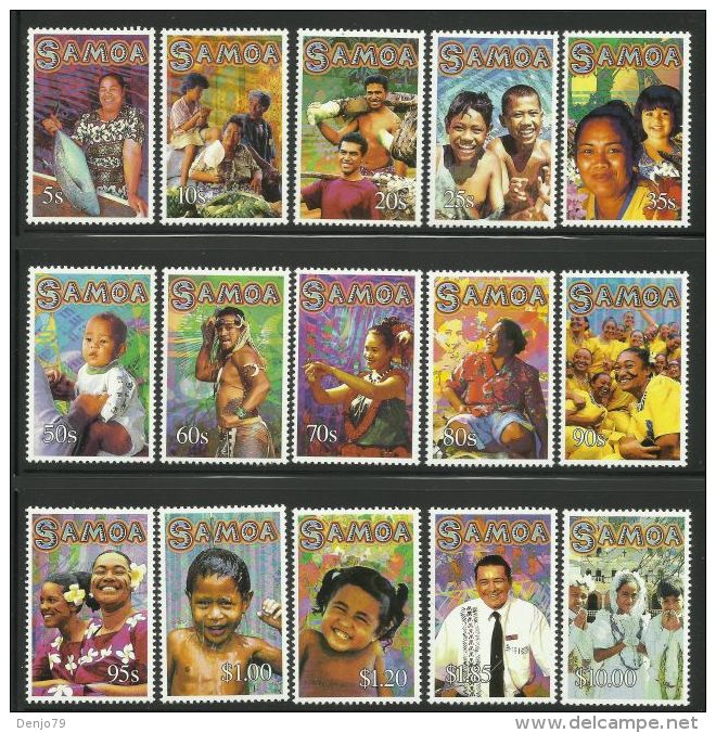 SAMOA 2002 FACES OF SAMOA DEFINITIVE SET MNH - Samoa