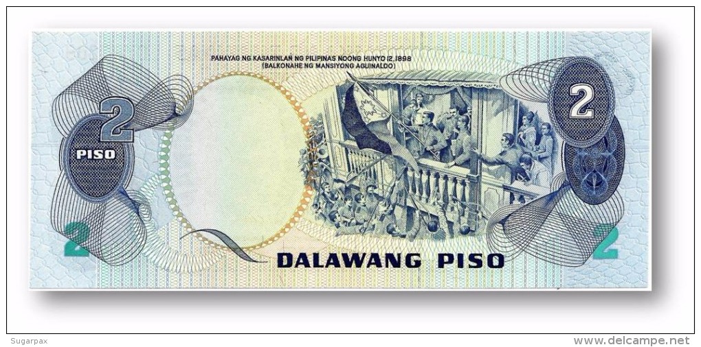 PHILIPPINES - 2 Piso ND ( 1978 ) Pick 159.c Unc. Sign. 9 RED Serial # Serie C Seal Type 4 - Jose Rizal - Filipinas - Philippines
