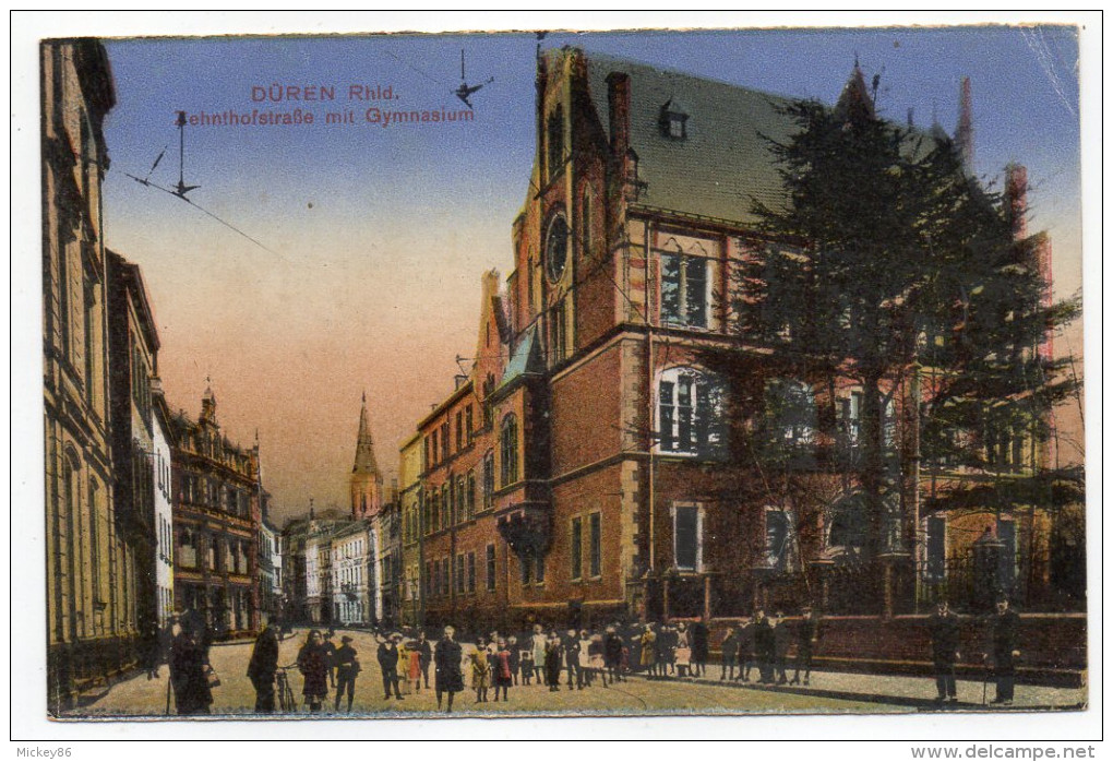 Allemagne--DUEREN-DUREN-1927--Zehnthofstrasse Mit Gymnasium (très Animée) ....à Saisir - Dueren