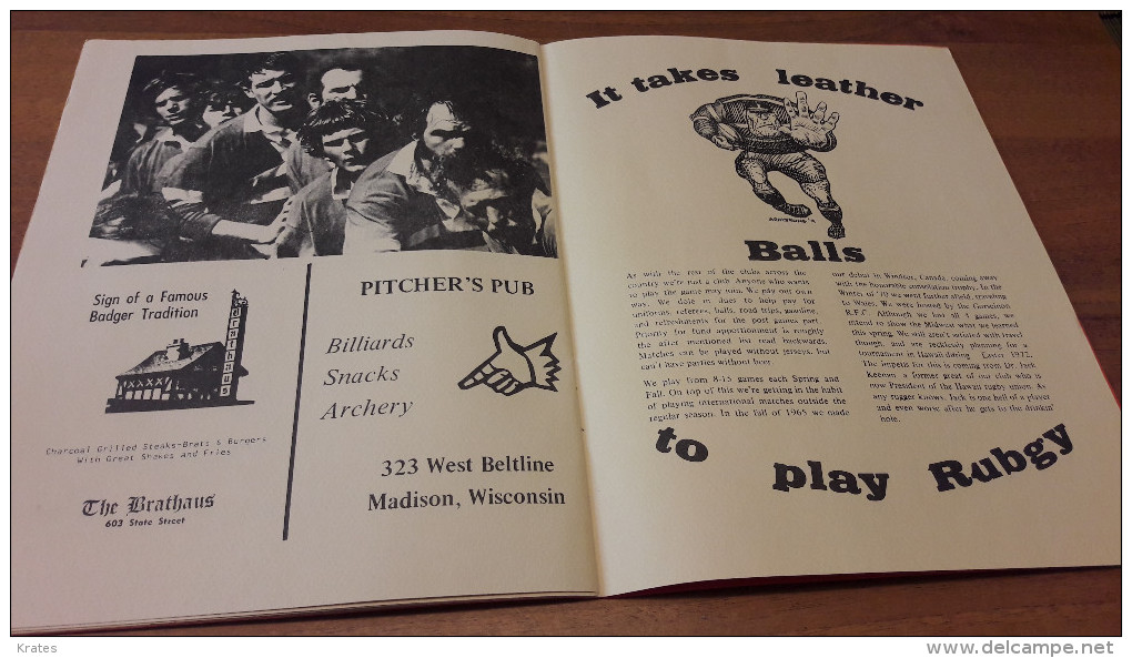 Old Brochure - Wisconsin Rugby Club - 1950-Aujourd'hui