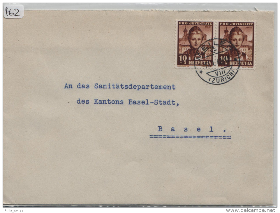 1941 Pro Juventute Schaffhauserin J98 400 - Stempel: Meilen - Lettres & Documents