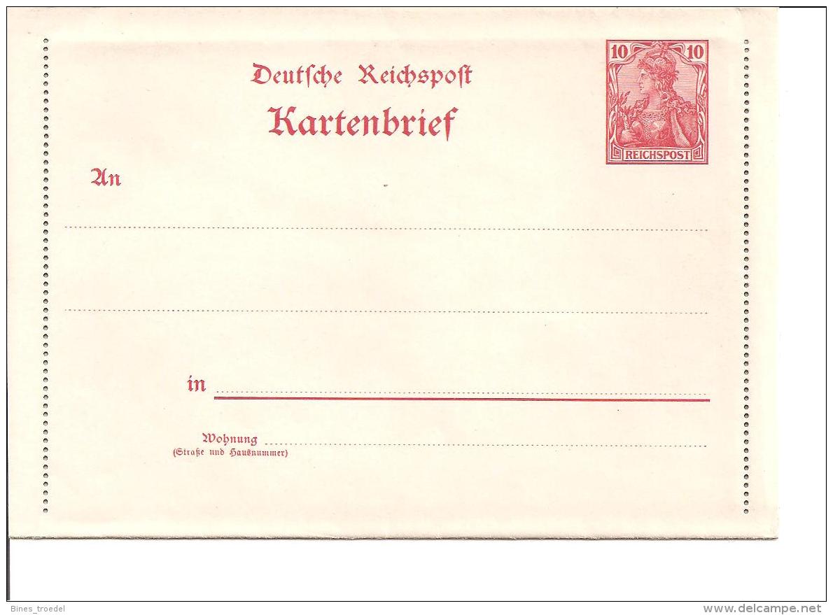 DR K  9 II ** 10 Pf Germania - Kartenbrief - Other & Unclassified