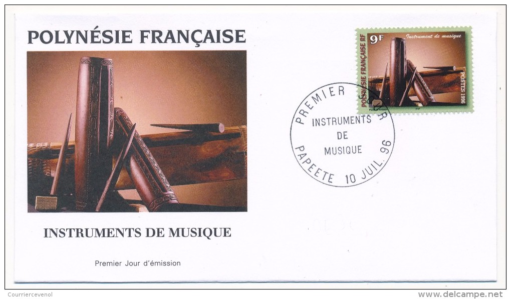 POLYNESIE FRANCAISE - 3 FDC - Instruments De Musique - 1996 - FDC