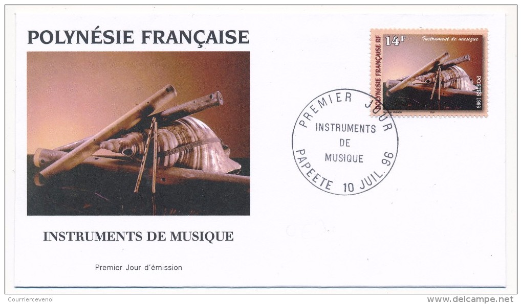 POLYNESIE FRANCAISE - 3 FDC - Instruments De Musique - 1996 - FDC