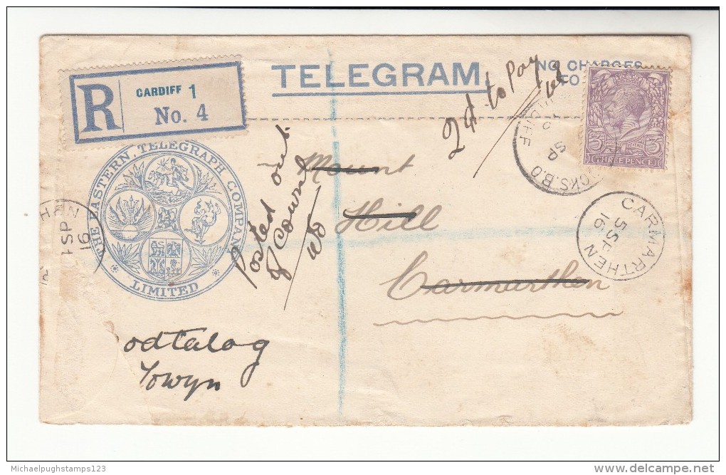 G.B. / Telegrams / Wales / Posted Out Of Course / Tax - Non Classificati
