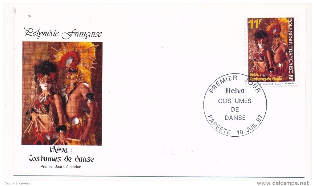 POLYNESIE FRANCAISE - 3 FDC - HEIVA Costumes De Danse - 1997 - FDC