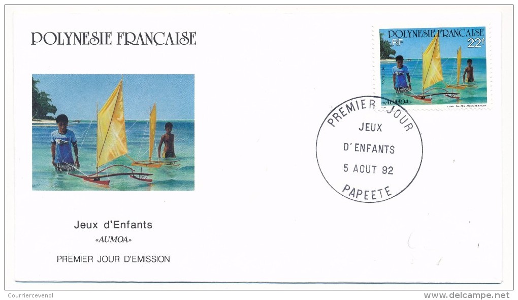 POLYNESIE FRANCAISE - 3 FDC - Jeux D'enfants 1992 - FDC