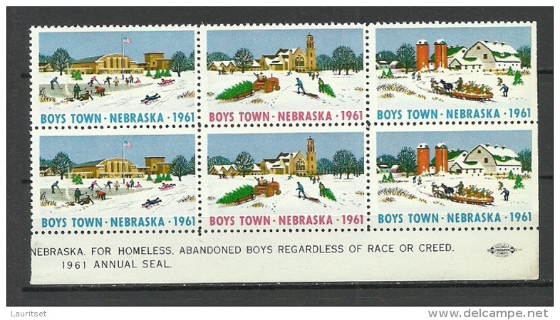 USA Charity 1961 Boys Town Nebraska Christmas MNH - Kerstmis