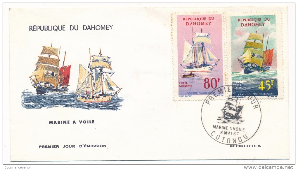DAHOMEY => 2 FDC => Marine à Voile - 1967 - Benin - Dahomey (1960-...)
