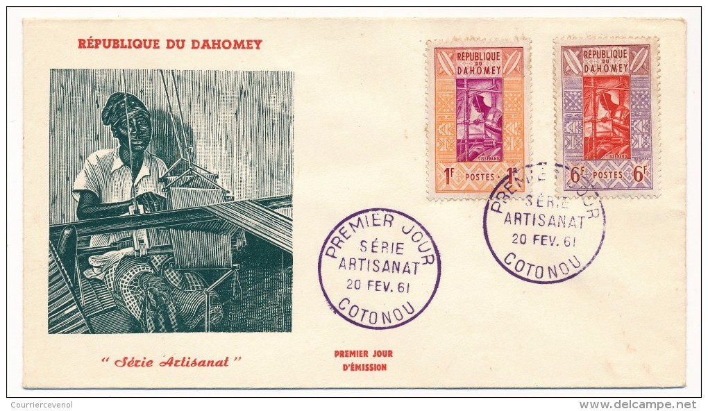 DAHOMEY => 4 FDC => Artisanat - 1961 - Benin – Dahomey (1960-...)