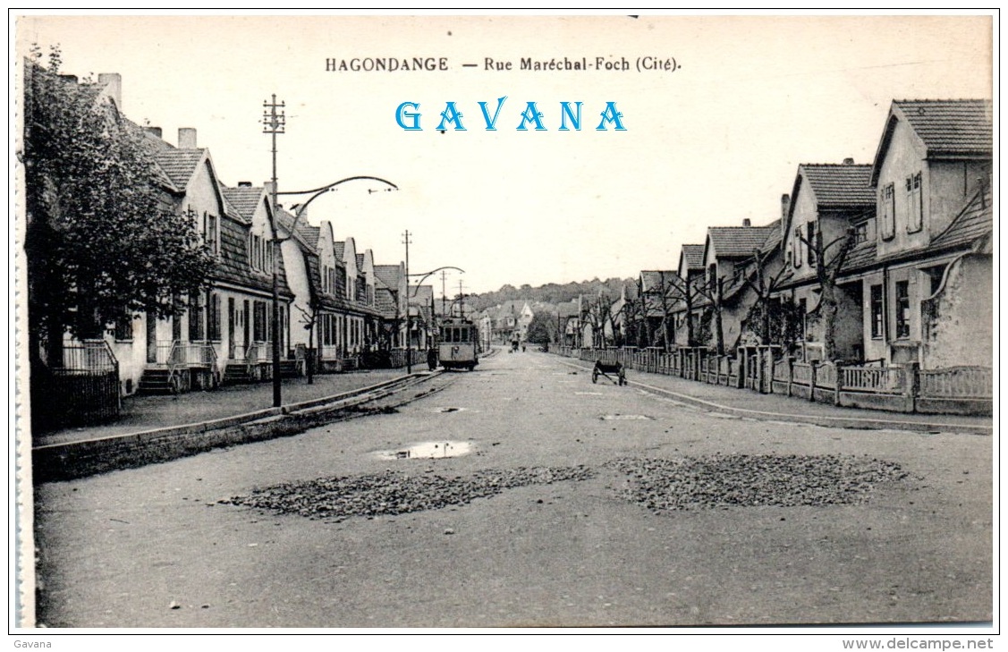 57 HAGONDANGE - Rue Maréchal Foch (cité)   (Recto/Verso) - Hagondange