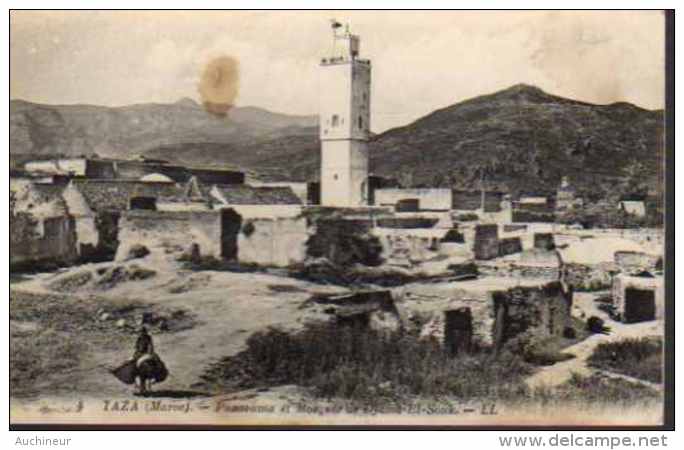 4 Taza - Panorama Et Mosquée De Djama-el-souk - Autres & Non Classés