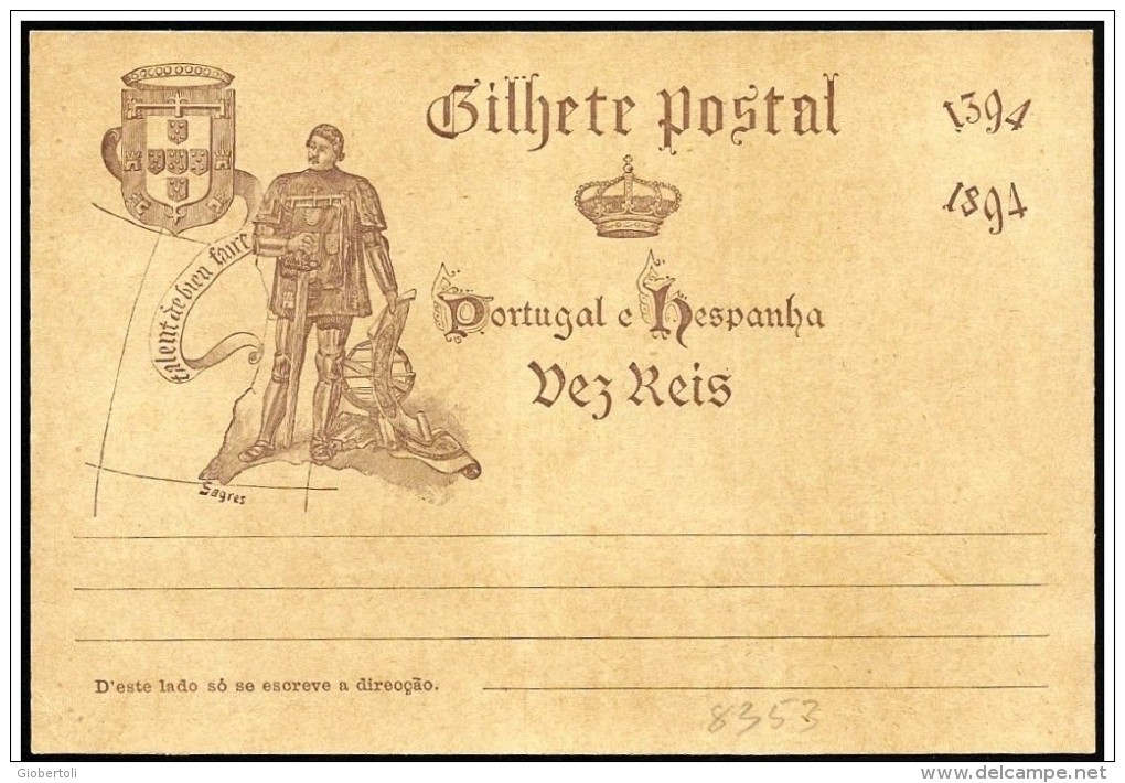 Portogallo/Portugal: Intero, Stationery, Entier, Enrico Il Navigatore, Henry The Navigator, Henri Le Navigateur - Autres & Non Classés