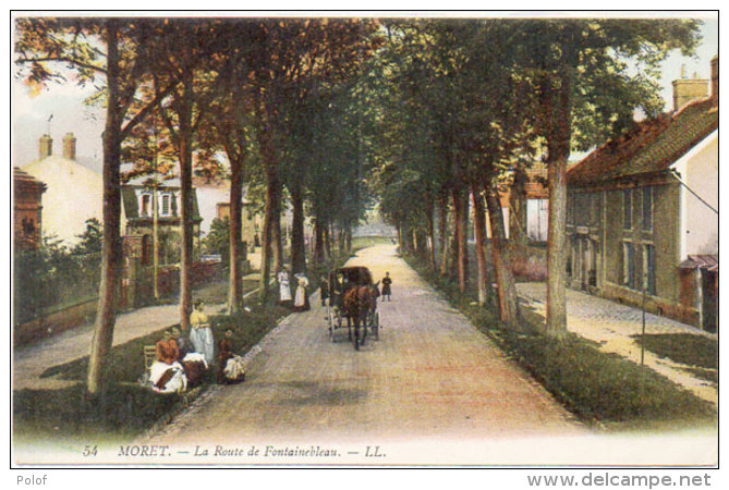 MORET - La Route De Fontainebleau - Attelage    (90703) - Moret Sur Loing