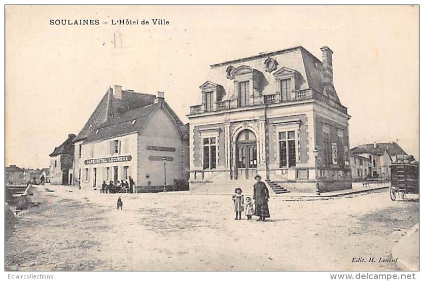 Soulaines      10     Hôtel De Ville Et Café Hôtel Lecureux - Sonstige & Ohne Zuordnung