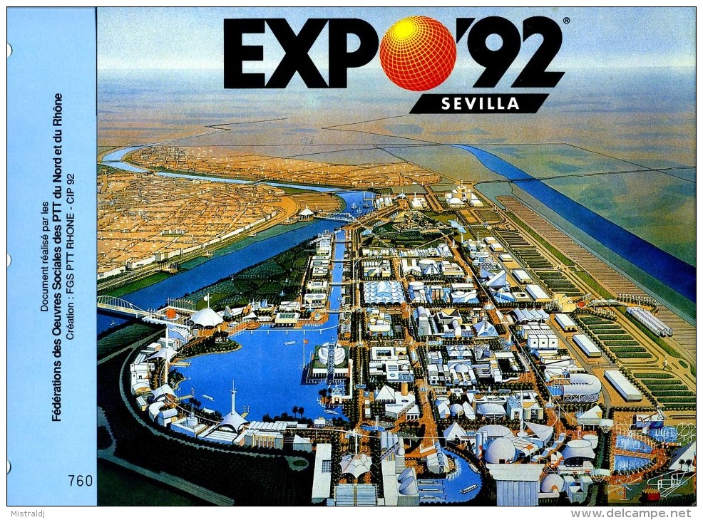 CEF Superbe Feuillet Spécial 2 Volets Expo 92, Séville, 3 Scans. Promotion - 1992 – Sevilla (Spanien)