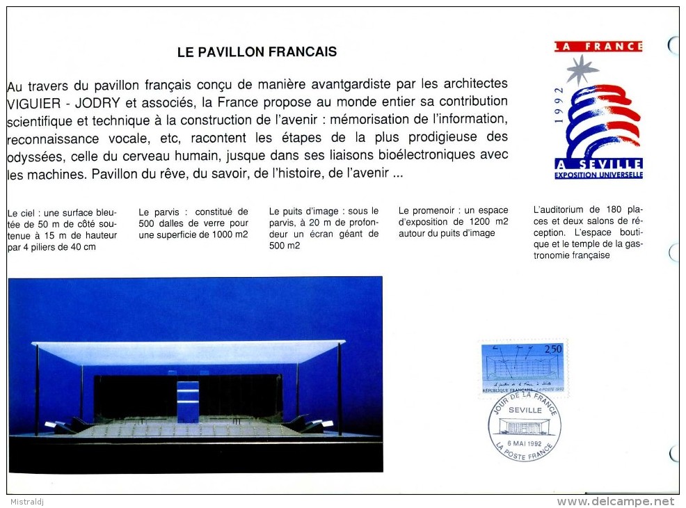 CEF Superbe Feuillet Spécial 2 Volets Expo 92, Séville, 3 Scans. Promotion - 1992 – Sevilla (Spanien)