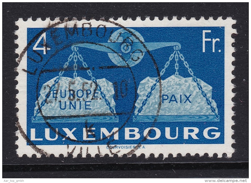 Luxemburg 1951 Mi#483 Vollstempel 1952-05-27 Luxembourg-Ville - Oblitérés